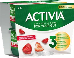Yoghurt Jordgubb 4-p 500g Activia
