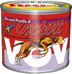 Hundmat Färs med Potatis & oxkött 665g Vov