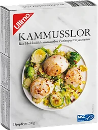 Pilgrimsmusslor 200g Fryst Ullmo