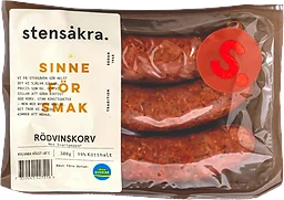 Rödvinskorv med svartpeppar 98% Kötthalt
