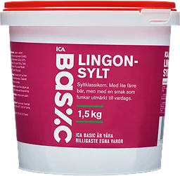 Lingonsylt 1,5kg ICA Basic