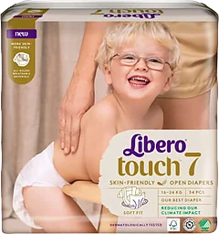 Blöjor Touch Strl 7 16-26kg Miljömärkt 34-p Libero