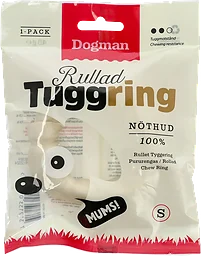 Rullad Tuggring för hund vit Small 45g Dogman