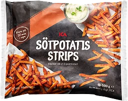 Sötpotatis strips Fryst 500g ICA