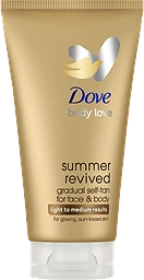 Brun utan sol Lotion Summer revived Light to Medium 75ml Dove