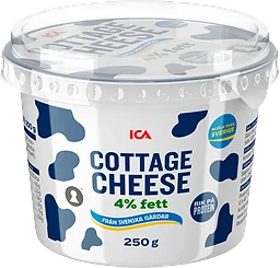 Cottage cheese Naturell 4% 250g ICA