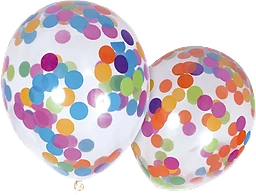 Ballong konfetti 4-p Happy Party