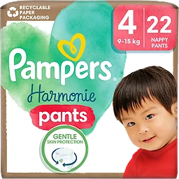 Byxblöjor Harmonie Pants Strl 4 9-15kg 22-p Pampers