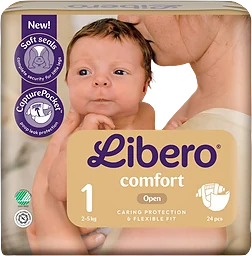 Blöjor Comfort Strl 1 2-5kg 24-p Libero