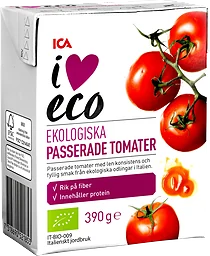 Passerade tomater 390g ICA I love eco
