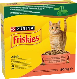 Kattmat Adult Oxe/Kyckling 800g Friskies