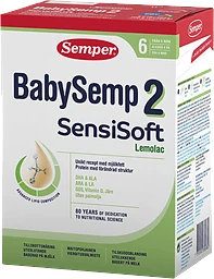 Tillskottsnäring BabySemp 2 Sensisoft Lemolac Från 6m 700g Semper