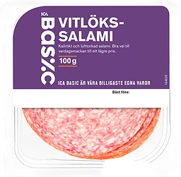 Vitlökssalami 100g ICA Basic