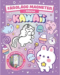 Färglägg magneter Kawaii : Målarbok