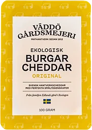 Burgarcheddar Svensk Eko 100g Väddö Gårdsmejeri