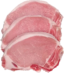 Fläskkotlett med ben i skivor ca 400g
