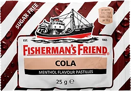 Pastill Cola och Mentol SF 25g Fishermans