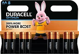 Batteri AA 8-p Duracell Optimum