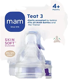 Dinapp Teat Stl 3 4m+ 2-p MAM