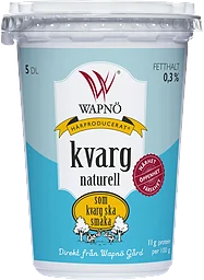 Wapnö Kvarg Naturell 0,3% 5dl Wapnö