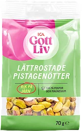Lättrostade skalade Pistagenötter 70g ICA Gott Liv