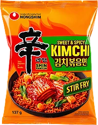 Snabbnudlar Kimchi Sweet & Spicy Stir Fry 137g Nongshim