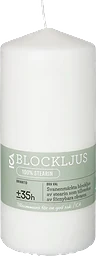 Blockljus vit stearin 15cm ICA