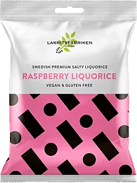 Premium Liquorice Salty Raspberry 100g Lakritsfabriken