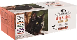 Kött & Fågel Mix Box Kattmat 48-pack Sås