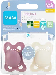 Napp Orginal Naturgummi 0-6 m 2-p MAM