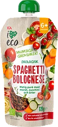 Barnmat Spaghetti bolognese 6m Ekologisk 120g ICA I love eco