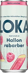 Hallon Rabarber, Loka Kolsyrat Vatten Burk