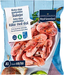Räkor med skal 60/80 400g Royal Greenland
