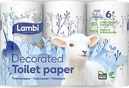 Toalettpapper Dekor 6-p Lambi