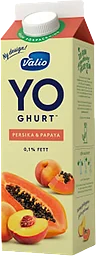 Yoghurt Persika & Papaya 0,1% 1000g Valio