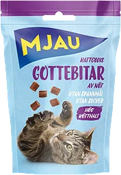 Kattgodis Gottebitar av Nöt 30g Mjau