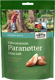 Paranötter Vildväxande Bolivia 175g Den Lille Nöttefabrikken