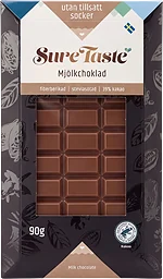 Mjölkchoklad Utan Tillsatt Socker 90g SureTaste