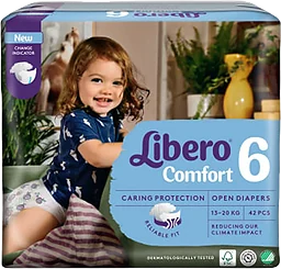 Blöjor Comfort Strl 6 13-20kg 42-p Miljömärkt Libero