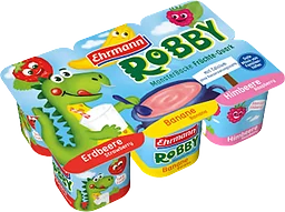 Fruktkvarg Jordgubb Banan Hallon 6-p