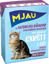 Oxkött Bitar i Sås Kattmat Våt