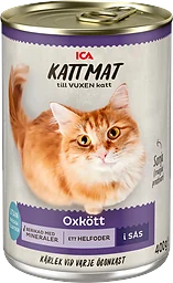 Kattmat Oxkött i sås 400g ICA