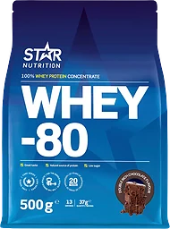 Proteinpulver Whey-80 Double Rich Chocolate 500g Star Nutrition