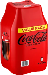 Läsk Coca-Cola Zero 1,5l 4-p