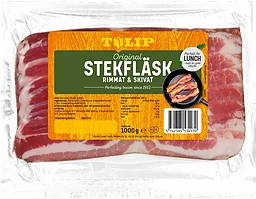 Stekfläsk Rimmat och Skivat 1kg Tulip