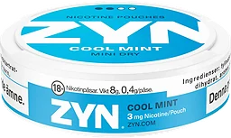 Nikotinpåse utan tobak Cool mint Mini dry 8g Zyn
