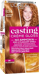 Hårtoning 834 Caramel Blonde 1-p Casting Creme Gloss
