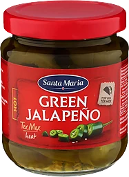 Chilipeppar Green jalapeño Hot 215g Santa Maria