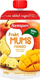 Fruktmums Äpple, mango & ananas 6m 110g Semper