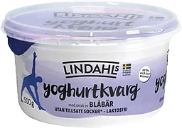 Yoghurtkvarg Blåbär laktosfri 500g Lindahls